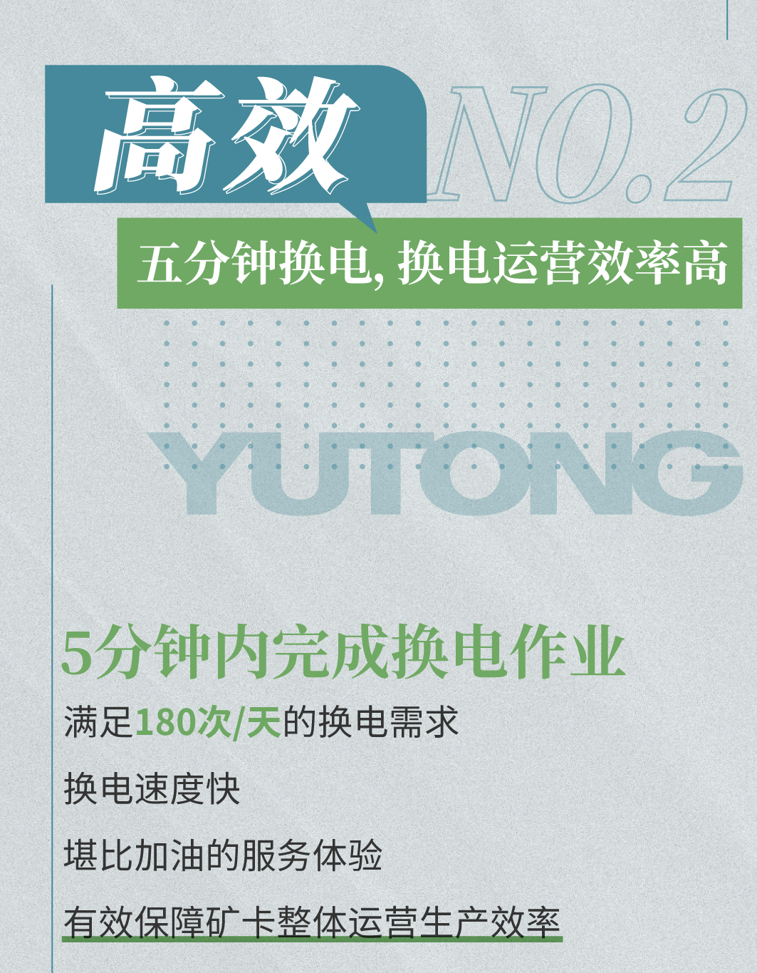 一圖看懂宇通礦卡換電模式四大優勢 一圖看懂宇通礦卡換電模式四大優勢